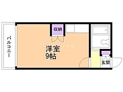 コーポ真栄 ワンルームの間取図画像
