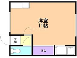 フェイス美しが丘 ワンルームの間取図画像