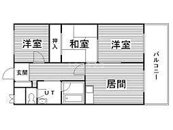 カーサアシュウ 3LDKの間取図画像