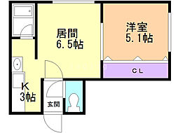 アクアガーデン 1LDKの間取図画像