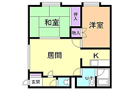 サンフラワーA 2LDKの間取図画像