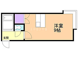 AMS平岸512 ワンルームの間取図画像