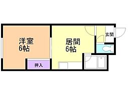 アルティミス澄川 1DKの間取図画像