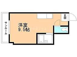 グランドハイツ千田 ワンルームの間取図画像