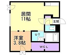 リフージョ 1LDKの間取図画像