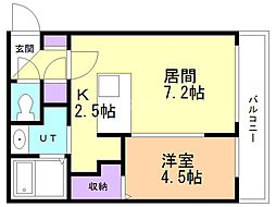 ルコリドール平岸 1LDKの間取図画像