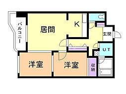 メゾンド・ブーケパーク 2LDKの間取図画像