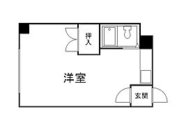 グラムール南平岸 ワンルームの間取図画像