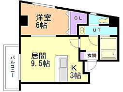 EFタウン2nd 1LDKの間取図画像