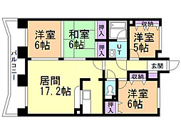 イーストセンタービル 4LDKの間取図画像