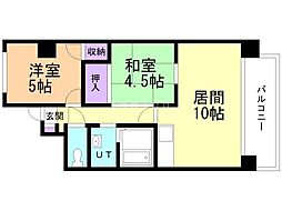 ベルフロント札幌美しが丘 2LDKの間取図画像