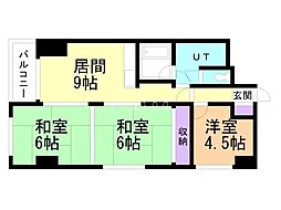 ドミ山鼻 3LDKの間取図画像