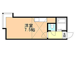 ロイヤルハイツ平岸 ワンルームの間取図画像