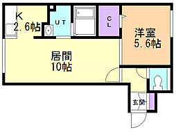 グランメールルレ・サン・ミッシェル 1LDKの間取図画像