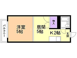 ティアラ豊平公園 1DKの間取図画像