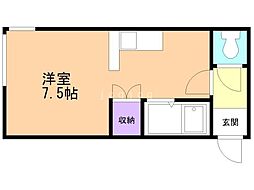 メゾン文京台 ワンルームの間取図画像
