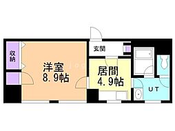 リルブランシュ 1DKの間取図画像