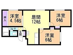 メイユール36A 3LDKの間取図画像