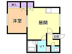 ノースピクシーハイツ 1LDKの間取図画像