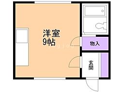 パークタウンB ワンルームの間取図画像