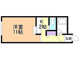 サンコート文京台参番館 1Kの間取図画像