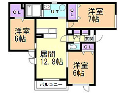 間取図画像 3LDK