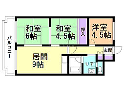 文京台グレースハイツ 3LDKの間取図画像
