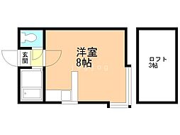 シンフォニー ワンルームの間取図画像