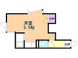 パルコート文京台41 ワンルームの間取図画像