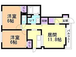 ブリーゼ03 2LDKの間取図画像