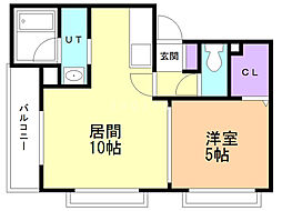 E.FRONT 1LDKの間取図画像