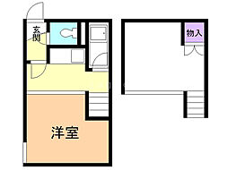プルミエール ワンルームの間取図画像