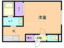 FairyRoses 1Kの間取図画像