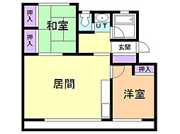 ピアス大麻 2LDKの間取図画像