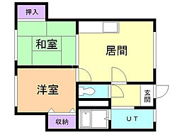ウィズ 2LDKの間取図画像