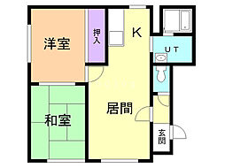 セブン信和 2LDKの間取図画像
