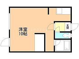 アップルハイツ ワンルームの間取図画像