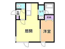 サンライトハウス 1LDKの間取図画像