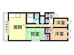 ビアン36 3LDKの間取図画像