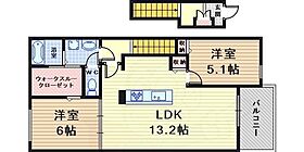 SOUZA田能  ｜ 兵庫県尼崎市田能５丁目9番7号（賃貸アパート2LDK・2階・58.70㎡） その2