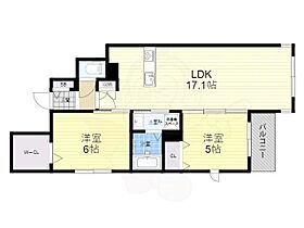 兵庫県尼崎市七松町１丁目（賃貸マンション2LDK・3階・64.38㎡） その2