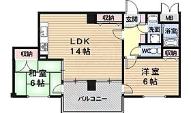 ラディエ南武庫之荘  ｜ 兵庫県尼崎市南武庫之荘８丁目16番1号（賃貸マンション2LDK・4階・54.05㎡） その2