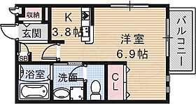 プラージュコート浜  ｜ 兵庫県尼崎市浜２丁目2番28号（賃貸アパート1K・2階・30.10㎡） その2