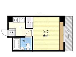 ハイツアルペン 1Kの間取図画像