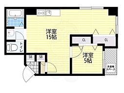 ハイツダイチョー 1LDKの間取図画像