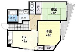 メゾン立花 2DKの間取図画像