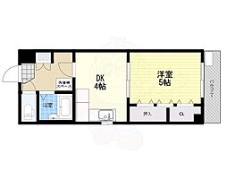 エムズバティマン 1DKの間取図画像