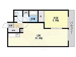 エトワール21 1LDKの間取図画像
