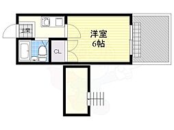 シャルル武庫川 1Kの間取図画像