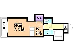間取図画像 1K